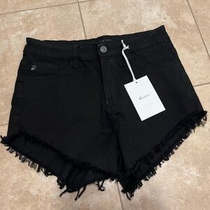 KanCan Black Distressed Jean Shorts
